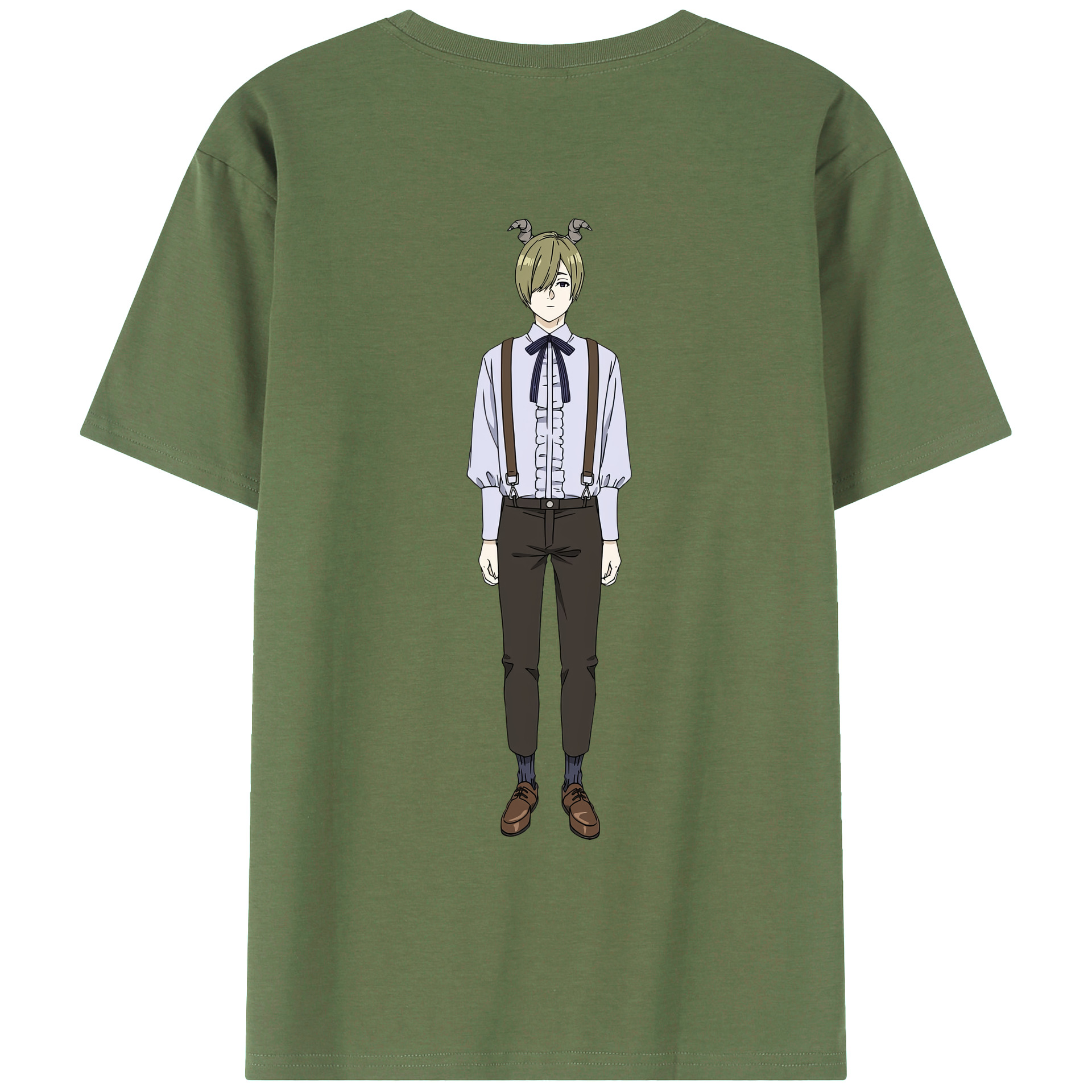 （画像用） 葬送のフリーレン Frieren 綿100％ メンズ半袖Tシャツ（バックプリント） 通気性